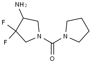 (4-amino-3,3-difluoropyrrolidin-1-yl)(pyrrolidin-1-yl)methanone Structure