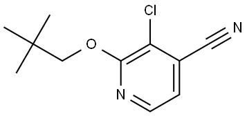 3-Chloro-2-(2,2-dimethylpropoxy)-4-pyridinecarbonitrile Structure