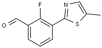 2-fluoro-3-(5-methylthiazol-2-yl)benzaldehyde Structure