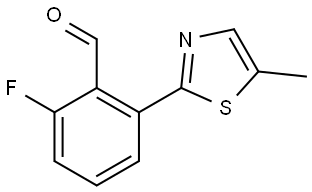 2-fluoro-6-(5-methylthiazol-2-yl)benzaldehyde Structure