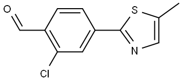 2-Chloro-4-(5-methyl-2-thiazolyl)benzaldehyde Structure