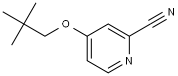 4-(2,2-Dimethylpropoxy)-2-pyridinecarbonitrile Structure