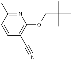 2-(2,2-Dimethylpropoxy)-6-methyl-3-pyridinecarbonitrile Structure