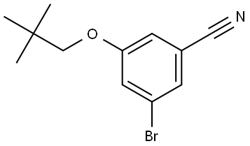 3-Bromo-5-(2,2-dimethylpropoxy)benzonitrile Structure