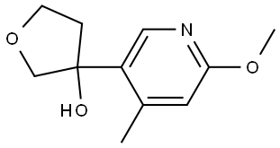 Tetrahydro-3-(6-methoxy-4-methyl-3-pyridinyl)-3-furanol Structure