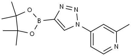 Pyridine, 2-methyl-4-[4-(4,4,5,5-tetramethyl-1,3,2-dioxaborolan-2-yl)-1H-1,2,3-triazol-1-yl]- Structure