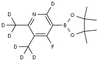 4-fluoro-2,3-bis(methyl-d3)-5-(4,4,5,5-tetramethyl-1,3,2-dioxaborolan-2-yl)pyridine-6-d Structure