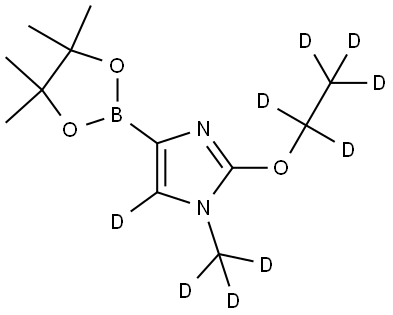 2-(ethoxy-d5)-1-(methyl-d3)-4-(4,4,5,5-tetramethyl-1,3,2-dioxaborolan-2-yl)-1H-imidazole-5-d 구조식 이미지