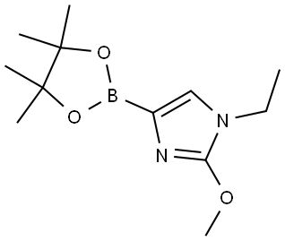 1-ethyl-2-methoxy-4-(4,4,5,5-tetramethyl-1,3,2-dioxaborolan-2-yl)-1H-imidazole Structure