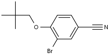 3-Bromo-4-(2,2-dimethylpropoxy)benzonitrile Structure