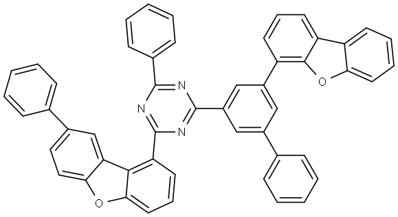 1,3,5-Triazine, 2-[5-(4-dibenzofuranyl)[1,1′-biphenyl]-3-yl]-4-phenyl-6-(8-phenyl-1-dibenzofuranyl)- Structure