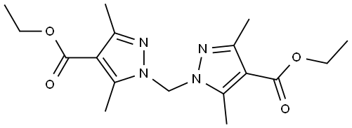 diethyl 1,1'-methylenebis(3,5-dimethyl-1H-pyrazole-4-carboxylate) Structure