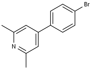 Pyridine, 4-(4-bromophenyl)-2,6-dimethyl- Structure