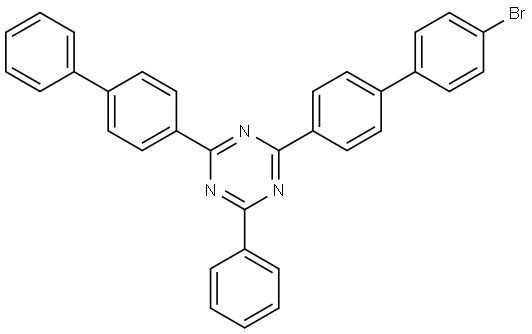 1,3,5-Triazine, 2-[1,1′-biphenyl]-4-yl-4-(4′-bromo[1,1′-biphenyl]-4-yl)-6-phenyl- Structure