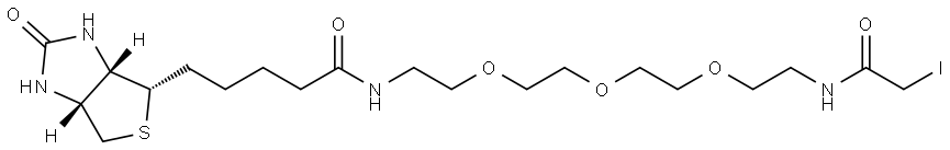 Biotin-PEG3-iodoacetamide Structure