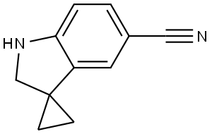 1',2'-dihydrospiro[cyclopropane-1,3'-indole]-5'-carbonitrile Structure