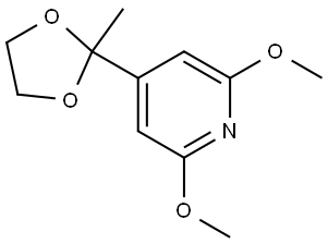 2,6-dimethoxy-4-(2-methyl-1,3-dioxolan-2-yl)pyridine Structure