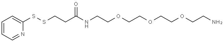 N-(2-{2-[2-(2-aminoethoxy)ethoxy]ethoxy}ethyl)-3-(pyridin-2-yldisulfanyl)propanamide Structure