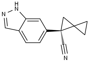 (R)-1-(1h-Indazol-6-yl)spiro[2.2]pentane-1-carbonitrile Structure