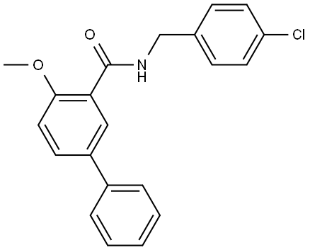 N-[(4-Chlorophenyl)methyl]-4-methoxy[1,1'-biphenyl]-3-carboxamide Structure