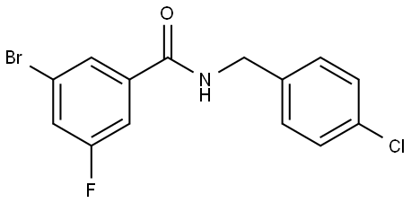 3-Bromo-N-[(4-chlorophenyl)methyl]-5-fluorobenzamide Structure