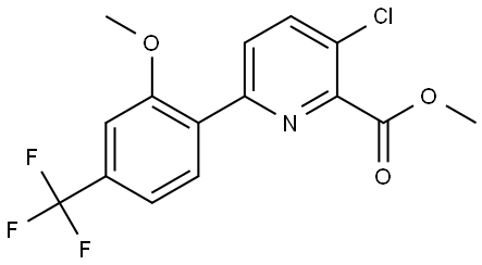 Methyl 3-chloro-6-[2-methoxy-4-(trifluoromethyl)phenyl]-2-pyridinecarboxylate Structure