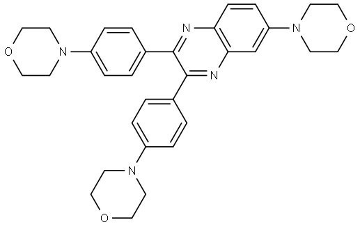 4,4'-((6-Morpholinoquinoxaline-2,3-diyl)bis(4,1-phenylene))dimorpholine Structure