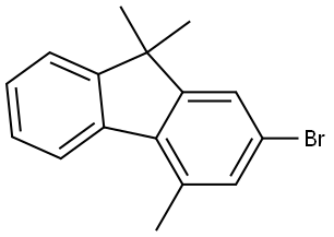 9H-Fluorene, 2-bromo-4,9,9-trimethyl- Structure