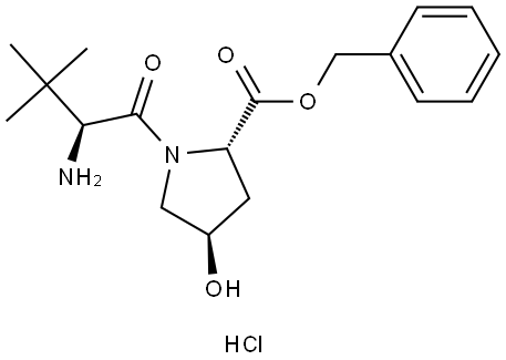 benzyl (2S,4R)-1-((S)-2-amino-3,3-dimethylbutanoyl)-4-hydroxypyrrolidine-2-carboxylate hydrochloride Structure