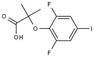 2-(2,6-Difluoro-4-iodophenoxy)-2-methylpropanoic acid Structure