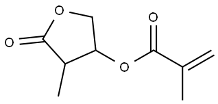 2-Propenoic acid, 2-methyl-, tetrahydro-4-methyl-5-oxo-3-furanyl ester 구조식 이미지