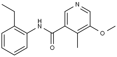 N-(2-Ethylphenyl)-5-methoxy-4-methyl-3-pyridinecarboxamide Structure