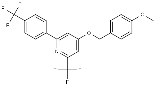 4-((4-methoxybenzyl)oxy)-2-(trifluoromethyl)-6-(4-(trifluoromethyl)phenyl)pyridine Structure