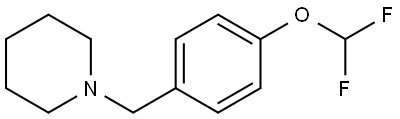 1-[[4-(Difluoromethoxy)phenyl]methyl]piperidine Structure