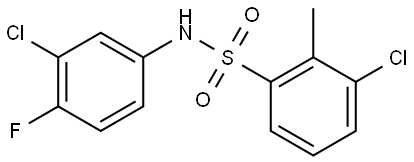 3-chloro-N-(3-chloro-4-fluorophenyl)-2-methylbenzenesulfonamide Structure