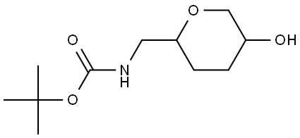 tert-butyl ((5-hydroxytetrahydro-2H-pyran-2-yl)methyl)carbamate Structure