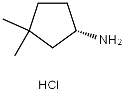 (S)-3,3-dimethylcyclopentan-1-amine hydrochloride Structure