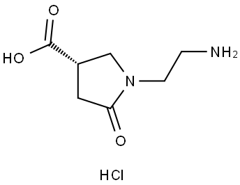 (S)-1-(2-aminoethyl)-5-oxopyrrolidine-3-carboxylic acid hydrochloride Structure