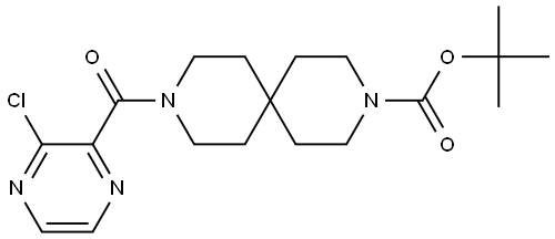 3,9-Diazaspiro[5.5]undecane-3-carboxylic acid, 9-[(3-chloro-2-pyrazinyl)carbonyl]-, 1,1-dimethylethyl ester Structure