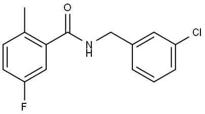 N-[(3-Chlorophenyl)methyl]-5-fluoro-2-methylbenzamide Structure