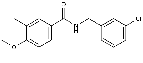 N-[(3-Chlorophenyl)methyl]-4-methoxy-3,5-dimethylbenzamide Structure