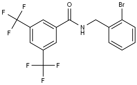 N-[(2-Bromophenyl)methyl]-3,5-bis(trifluoromethyl)benzamide Structure