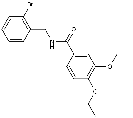 N-[(2-Bromophenyl)methyl]-3,4-diethoxybenzamide Structure