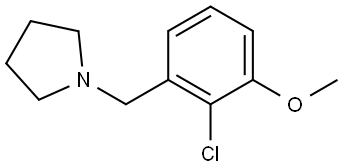 1-[(2-Chloro-3-methoxyphenyl)methyl]pyrrolidine Structure