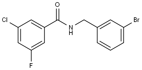 N-[(3-Bromophenyl)methyl]-3-chloro-5-fluorobenzamide Structure