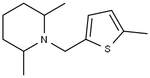 2,6-Dimethyl-1-[(5-methyl-2-thienyl)methyl]piperidine Structure