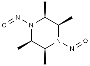 2,3,5,6-tetramethyl-1,4-dinitrosopiperazine Structure