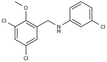 3,5-Dichloro-N-(3-chlorophenyl)-2-methoxybenzenemethanamine Structure