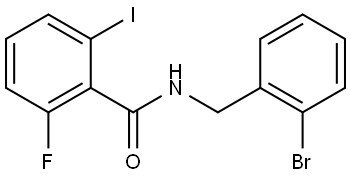 N-[(2-Bromophenyl)methyl]-2-fluoro-6-iodobenzamide Structure