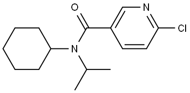 6-Chloro-N-cyclohexyl-N-(1-methylethyl)-3-pyridinecarboxamide Structure